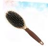 1pc Wooden Hair Brush for Hair Scalp Massager Comb Boar Bristle Paddle Brush Comb view 2