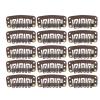 100pcs 6 Teeth Wig Clips, 3.2cm U Shape Hair Extension Snap Clips Clamp Firmly Dark Brown for Hat Fixing view 1