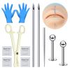 Beautidots 14G 16G Body Piercing Kit for Ear/Nose/Lip/Eyebrow/Septum/Industrial/Belly Button/Nipple Piercing Needles with Piercing Taper Insertion Tools and Jewelry Self Piercing Kits at Home view 1