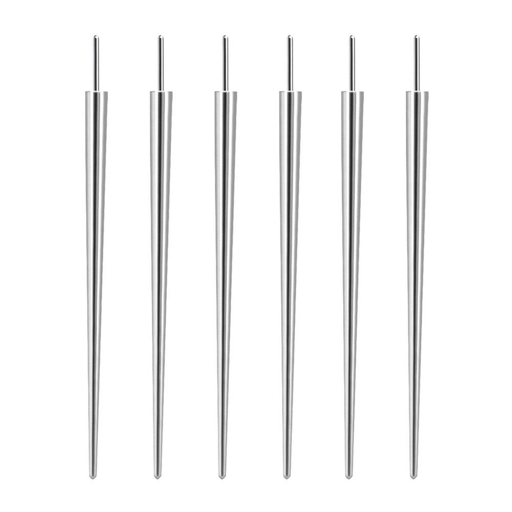 Beautidots 6Pcs Titanium Piercing Taper Insertion Pin for Nose Ear Lip 14G 16G 18G Push in Body Piercing Stretching Assistant Tool for Changing Jewelry