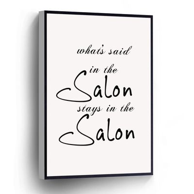 PUCHYUCT Nail Salon Canvas Wall Art Salon Quote Poster Funny Hair Salon Print Beauty Parlour Wall Decor Stretched And Framed Ready To Hang For Living Room,Bedroom,Classroom Etc (16" X 24")