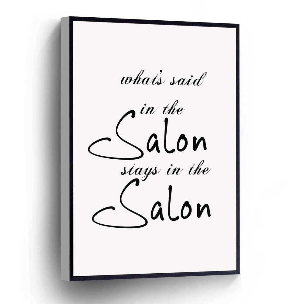 PUCHYUCT Nail Salon Canvas Wall Art Salon Quote Poster Funny Hair Salon Print Beauty Parlour Wall Decor Stretched And Framed Ready To Hang For Living Room,Bedroom,Classroom Etc (16" X 24")