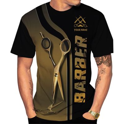 Personalized Name Barber 3D All Over Printed Shirts Gift for Men & Women, Hair Stylist Shirt Barbershop (HD112)
