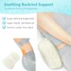 Sunlit Bath Jello Gel Bath Pillows, Lumbar Pillow for Bathtub, Back Support Pillow, Gel Pillow with Non-Slip Suction Cups for Lumbar, Back Rest Support, Fits Curved or Straight Back Tubs, White view 2