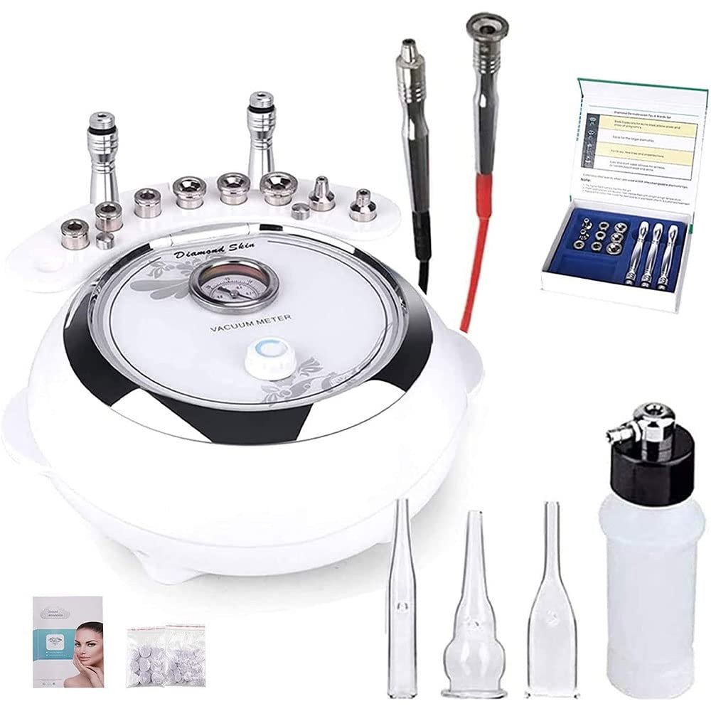 Diamond Microdermabrasion 3 in 1 Professional Facial Skin Care Dermabrasion Machine Home Beauty Salon Face Peeling Equipment Suction Power 65-68cmHg