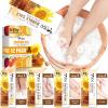 nbc BeautiLab Pedicure Kit Foot Soak Set: Bubble Salt, Sugar Scrub, Massage Mask, Massage Lotion in a Box, 4 Step Foot Spa Kit for Dry Feet, Tired Feet3 Set Honey flower) view 1