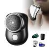 Mini Shaver Portable Electric Shaver, USB Mini Shaver Pocket Portable Shaver, Washable Electric Razor for Men, Easy One-Button Use for Home Car Travel, Gifts for Men Father (Standard, Black) view 1