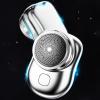 Mini Shaver Portable Electric Shaver, USB Mini Shaver Pocket Portable Shaver, Washable Electric Razor for Men, Easy One-Button Use for Home Car Travel, Gifts for Men Father (Standard, Black) view 3