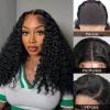 Wear and Go Glueless Wigs Human Hair Pre Plucked Pre Cut 24 Inch Deep Wave 5x5 HD Lace Closure Wigs Human Hair 200 Density with Baby Hair Deep Curly Wig for Black Women view 4
