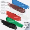 FREEORR 3 Colors White Black Red Face Body Paint Stick, Eye Black Lipstick Face Paint for Baseball/Football/Halloween Accessories Vampire/Witch/Clown Makeup Cream Face& Body Paint Easy to Blend view 2