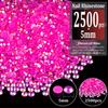 2500pcs 5mm Resin Rhinestones Bulk, Hot Pink AB Flatback Round Jelly Rhinestones Bedazzling Non Hotfix Crystal Gems Large Quantity Wholesale for DIY Crafts Clothes Tumblers Face Makeup Manicure view 2