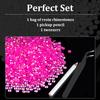 2500pcs 5mm Resin Rhinestones Bulk, Hot Pink AB Flatback Round Jelly Rhinestones Bedazzling Non Hotfix Crystal Gems Large Quantity Wholesale for DIY Crafts Clothes Tumblers Face Makeup Manicure view 4