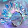 DRESBE Light Up Headband New Year LED Headbands NYE Glow Party Crown Hair Accessories for Women view 2