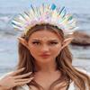 DRESBE Light Up Headband New Year LED Headbands NYE Glow Party Crown Hair Accessories for Women view 3