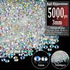 5000pcs 3mm Resin Rhinestones Bulk, Transparent AB Flatback Round Jelly Rhinestones Bedazzling Non Hotfix Crystal Gems Large Quantity Wholesale for DIY Crafts Clothes Tumblers Face Makeup Manicure view 2