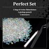 5000pcs 3mm Resin Rhinestones Bulk, Transparent AB Flatback Round Jelly Rhinestones Bedazzling Non Hotfix Crystal Gems Large Quantity Wholesale for DIY Crafts Clothes Tumblers Face Makeup Manicure view 4