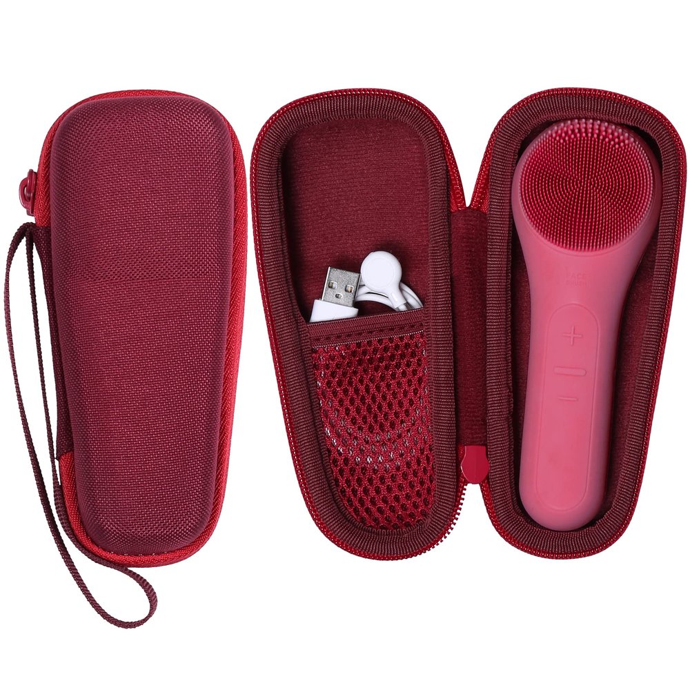 co2CREA Hard Carrying Case Compatible with NgraCoola CLIE 2 1 Sonic Facial Cleansing Brush (Berry)