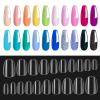 beetles Gel Polish Nail Set 20 Colors Fantasyland Collection with 500 Pcs Pre Shaped Short Oval Clear Full Cover False Nails view 1