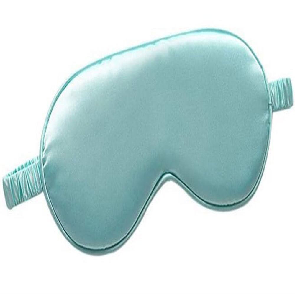 Silk Sleep Eye Masks for Women Soft Eye Cover Eyeshade for Night Sleeping with Elastic Strap Mint