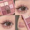 Kayswang 9 colors glitter eyeshadow palette makeup palette matte high pigment color cream texture natural eye shadow powder eye shadow palette in autumn and winter long lasting & waterproof (rose) view 2