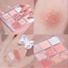 Kayswang 9 colors glitter eyeshadow palette makeup palette matte high pigment color cream texture natural eye shadow powder eye shadow palette in autumn and winter long lasting waterproof (matte pink) view 3