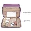 BAGSMART Large Toiletry Bag, Travel Makeup Organizer Water-resistant Makeup Cosmetic Bag Travel Bag for Accessories, Shampoo, Full Sized Container, Toiletries (Purple, Medium) view 4