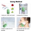 Joyeee Ice Face Roller, Reusable Silicone Mold Face Massage Eye Facial Beauty Skin Care Tools Apply Ice for Shrink Pores Anti Wrinkle Reduce Puffiness Improve Skin Elasticity, Striped, Green view 3