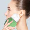 Joyeee Ice Face Roller, Reusable Silicone Mold Face Massage Eye Facial Beauty Skin Care Tools Apply Ice for Shrink Pores Anti Wrinkle Reduce Puffiness Improve Skin Elasticity, Striped, Green view 4
