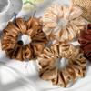 CEELGON Large Silk Satin Scrunchies for Women Big Scrunchies Jumbo Satin Hair Ties Oversized Hair Scrunchies for Thick Curly Hair Pack of 6 (Black,Champagne,Brown,Gold) view 4