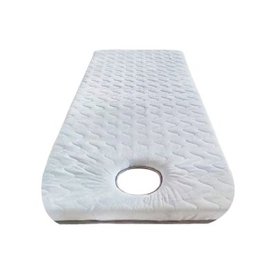 Square/Round/Trapezoidal Head Lash Bed Cushion Memory Foam,Spa Bed Mattress Topper,Plush Pad for Massage Table,with Face Breathing Hole & Elastic Straps,Soft Comfortable,Grey 5cm,R 60x180cm