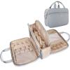 BAGSMART Toiletry Bag for Women, Large Toiletry Bag Water-resistant Makeup Cosmetic Organizer Bag for Accessories, Shampoo, Full Sized Container, Toiletries, (Large,Grey) view 1