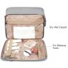 BAGSMART Toiletry Bag for Women, Large Toiletry Bag Water-resistant Makeup Cosmetic Organizer Bag for Accessories, Shampoo, Full Sized Container, Toiletries, (Large,Grey) view 3