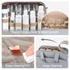 BAGSMART Toiletry Bag for Women, Large Toiletry Bag Water-resistant Makeup Cosmetic Organizer Bag for Accessories, Shampoo, Full Sized Container, Toiletries, (Large,Grey) view 4