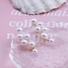 Sttiafay Boho Pearl Drop Earrings Long Pearl Tassel Earrings Gold Cluster Pearl Stud Earrings Bridal Pearl Earrings Wedding Earrings Jewelry for Women view 4
