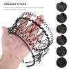 Lurrose 10pcs Unisex Metal Headband Mens Metal Hair Band Spring Wavy Hair Hoop Black Non Hair Bands Outdoor Sports Headbands view 3