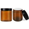 4 oz Glass Jars with Lids, 2 Pack Amber Jars with Lids & Inner Liners, Wide Mouth | Glass Black Mason Jars for Cream, Lotion, Honey, Jam, Jelly | Kitchen & Home view 1