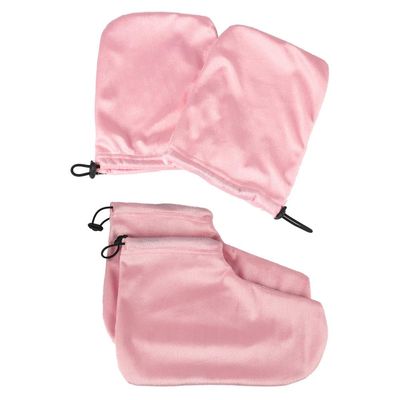 FOMIYES 2pairs Wax Bath Therapy Set Soft Material Paraffin Gloves Foot Covers for Moisturizing Treatments for Spa and Home Use