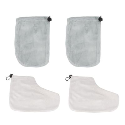 2 Pairs Gloves Foot Paraffin Hand Parrafin Wax For Hands Hand Wax Hot Wax For Hands Wax Bath Mitts Pedicure Liners Disposable Mittens Paraffin Accessories Dip Wax Manicure