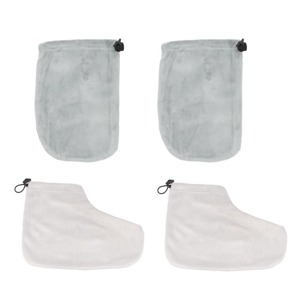 2 Pairs Gloves Foot Paraffin Hand Parrafin Wax For Hands Hand Wax Hot Wax For Hands Wax Bath Mitts Pedicure Liners Disposable Mittens Paraffin Accessories Dip Wax Manicure