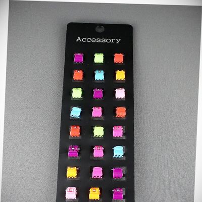 Perfect Hairstyle with Our Hair Accessories - Set Pack 24 Multi Color Small Tiny Hair Clips Alligator Claw Clamp Clip Fashionable Hair Accessory Hair Jewelry Accessories for Lady Women