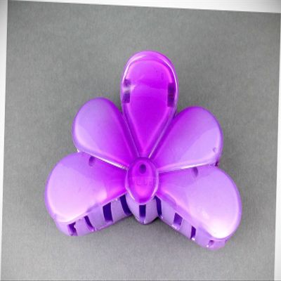 Perfect Hairstyle with Our Hair Accessories - Purple Hair Clip Flower Barrette Jaw Claw Clamp Clip Floral 3.25" Long Fashionable Hair Accessory Hair Jewelry Accessories for Lady Women