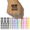 Vote Stars and Stripes Voting Patriotic Temporary Tattoo Water Resistant Fake Body Art Set Collection - Light Green (One Sheet) view 1