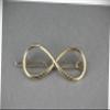 Perfect Hairstyle with Our Hair Accessories - Gold Infinity Barrette Outline Shape Metal Hair Clip Barrette Shiny 2.25" Long Fashionable Hair Accessory Hair Jewelry Accessories for Lady Women view 1