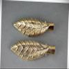 Perfect Hairstyle with Our Hair Accessories - 2 Gold Leaf Hair Clip Leaves Metal Alligator Gator Hair Claw Set 2 Barrettes Fashionable Hair Accessory Hair Jewelry Accessories for Lady Women view 1