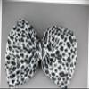 Perfect Hairstyle with Our Hair Accessories - Black Grey Leopard Fabric Big Huge Bow 7" Wide Barrette Hair Gator Clip Fashionable Hair Accessory Hair Jewelry Accessories for Lady Women view 1