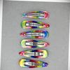 Perfect Hairstyle with Our Hair Accessories - 6 Snap Barrettes Rainbow Stripe Painted Metal Hair Clip 1 7/8" Long Fashionable Hair Accessory Hair Jewelry Accessories for Lady Women view 1