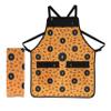 Bandana Barber Cape and Apron Set Bandana Haircutting Cape and Apron Snap Closure Hair Proof Water Proof (Orange Apron & Cape Combo) view 2