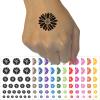 Single Daisy Flower Temporary Tattoo Water Resistant Fake Body Art Set Collection - Light Green (One Sheet) view 1