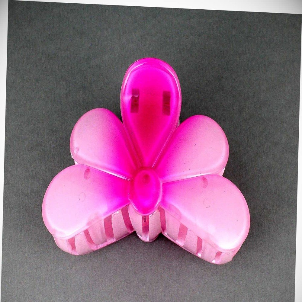 Perfect Hairstyle with Our Hair Accessories - Pink Hair Clip Flower Barrette Jaw Claw Clamp Clip Floral 3.25" Long Ombre Fashionable Hair Accessory Hair Jewelry Accessories for Lady Women