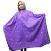 King Midas Bandana Barber Cape Waterproof, Hair Resistant, Adjustable Neck Closure, Fits All (Purple Cape) view 1